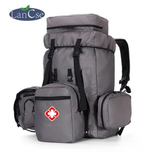 suppliers home gray nylon first-aid packet emergency survival first aid devices kit bag backpack with blanket and plaster cream